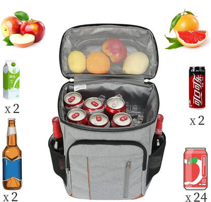 30L Thermal Backpack with Food and Drink Compartment
