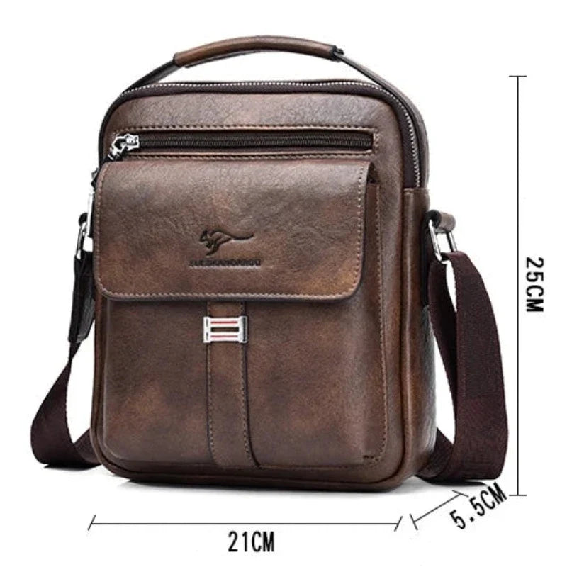 Men's Shoulder Bag with Zipper