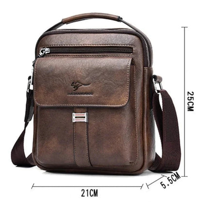 Men's Shoulder Bag with Zipper