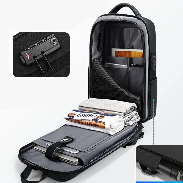 SafeTech Anti-Theft Executive Notebook Backpack