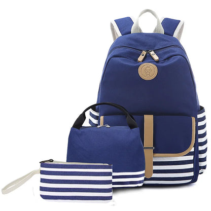 Kit: Women's USB Backpack + Bag + Pencil Case