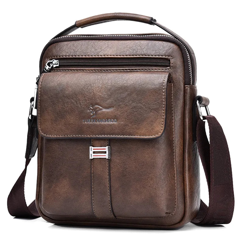 Men's Shoulder Bag with Zipper