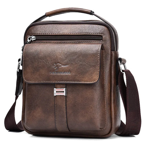 Men's Shoulder Bag with Zipper