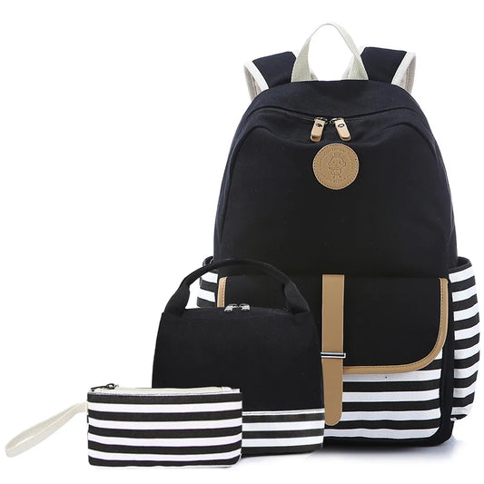 Kit: Women's USB Backpack + Bag + Pencil Case