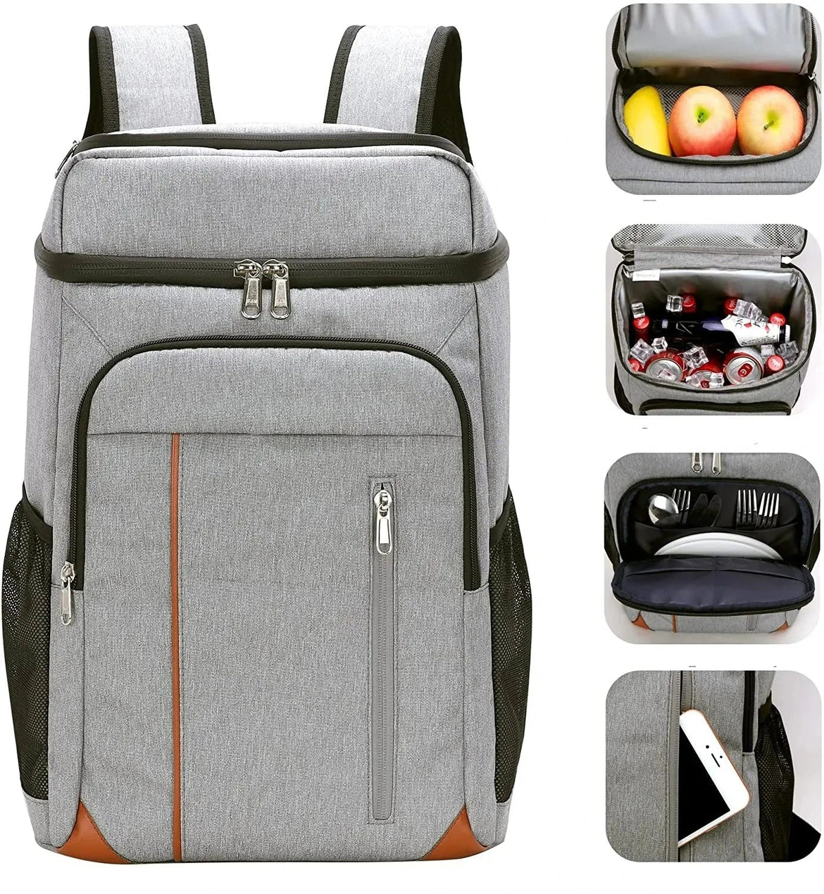 30L Thermal Backpack with Food and Drink Compartment