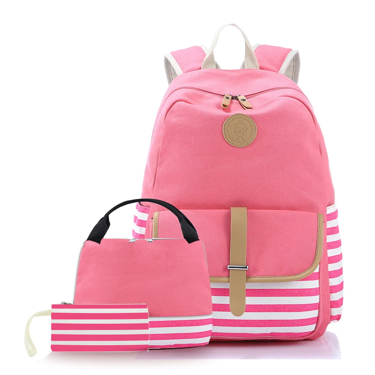 Kit: Women's USB Backpack + Bag + Pencil Case