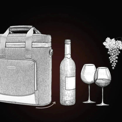 20L Wine and Glasses Thermal Bag