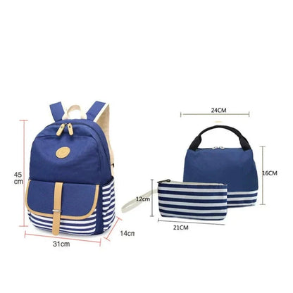 Kit: Women's USB Backpack + Bag + Pencil Case
