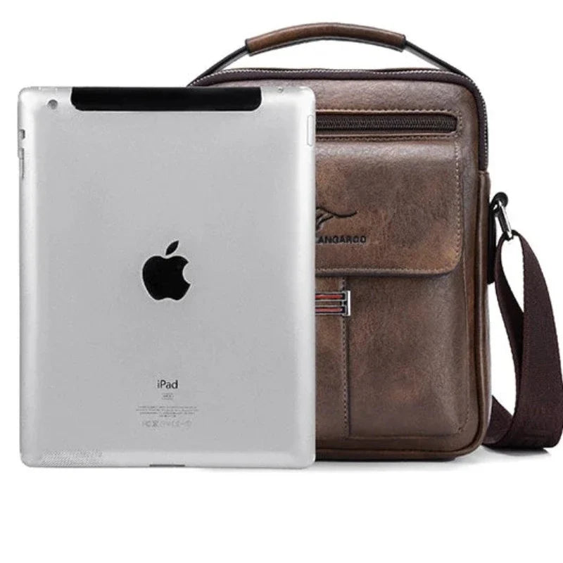 Men's Shoulder Bag with Zipper
