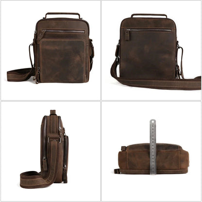 Multi-Compartment Leather Bag