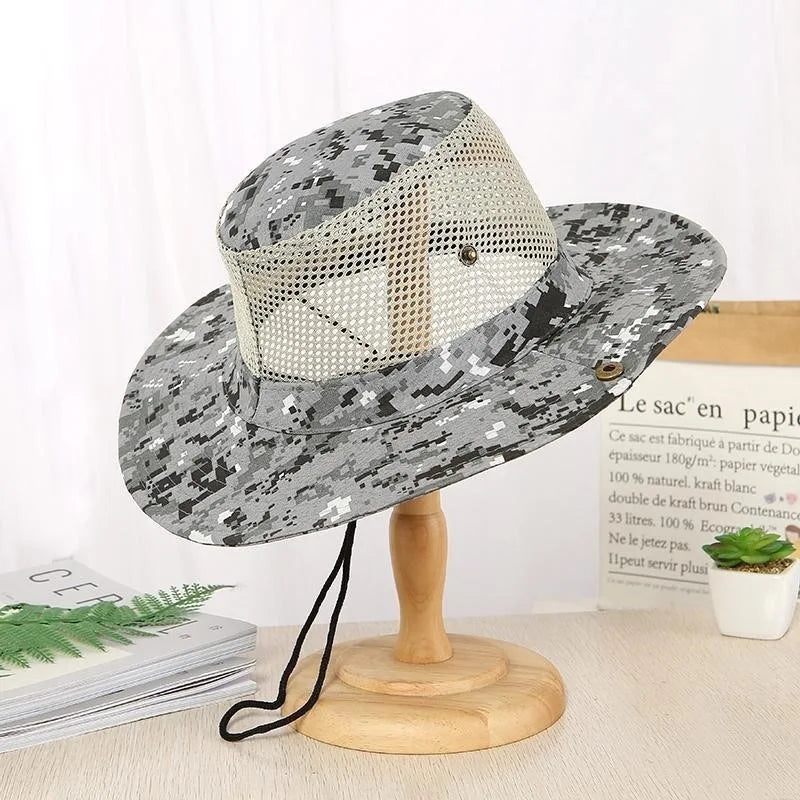 Chapéu de balde respirável para homens, boné de pescador dobrável, sol ao ar livre, bonés de pesca, trekking, praia, vários estilos, verão