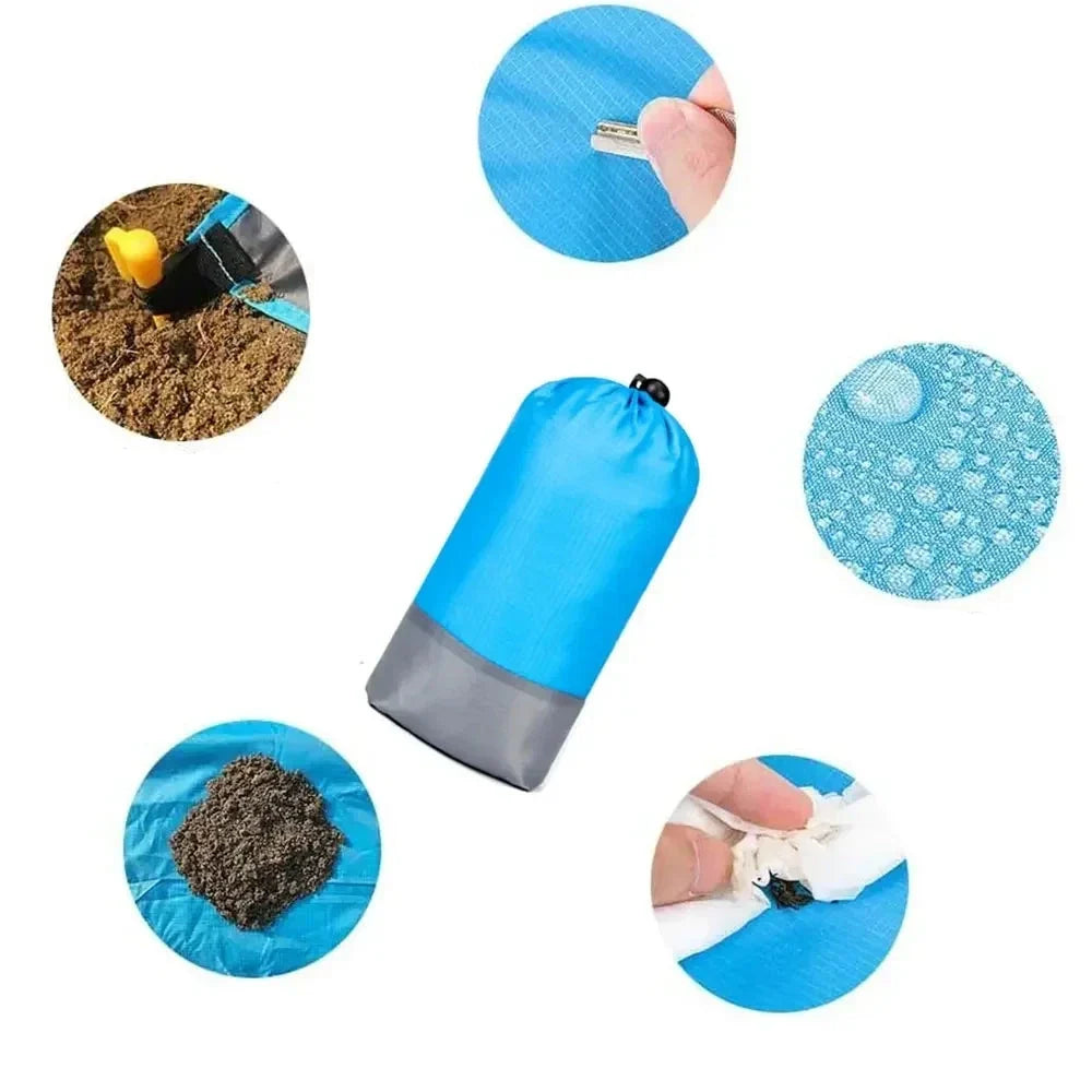 Cobertor de praia leve impermeável, piquenique para viagens, caminhadas e esportes, sandproof, 200x140cm