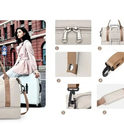 Floless Travel Bag with Shoe Compartment