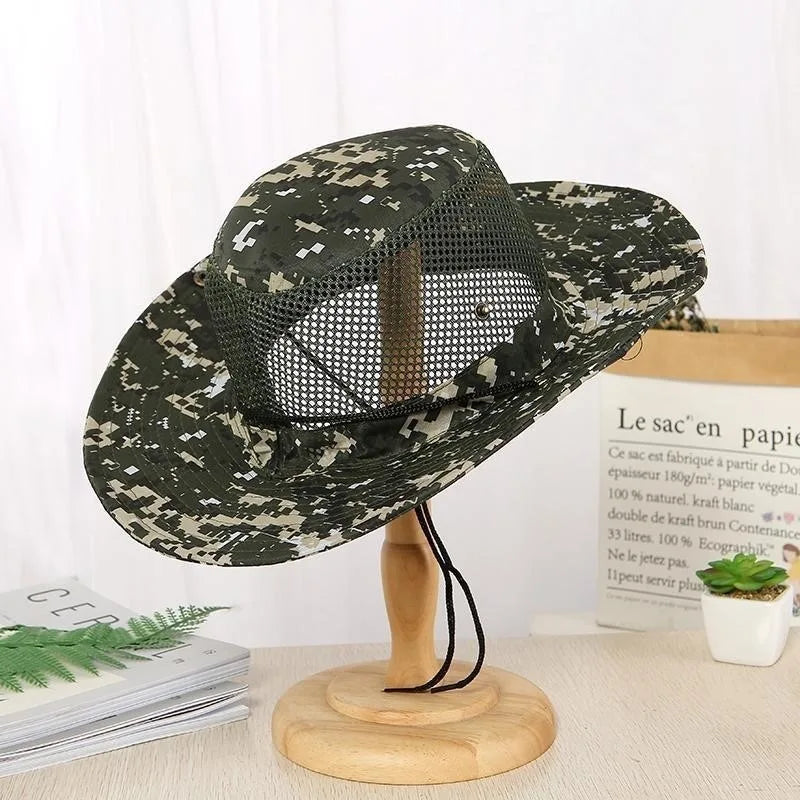 Chapéu de balde respirável para homens, boné de pescador dobrável, sol ao ar livre, bonés de pesca, trekking, praia, vários estilos, verão