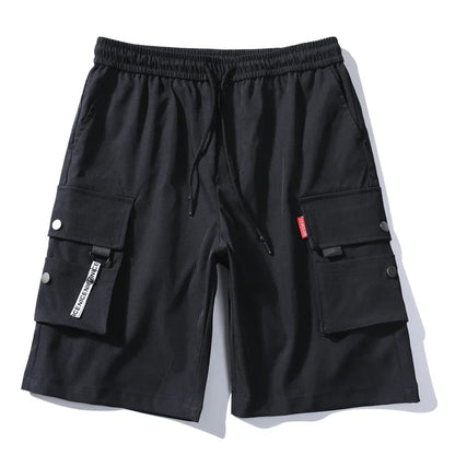Shorts de trabalho masculinos para esportes e lazer, calções curtos com ajuste solto e cortado, verão 2020