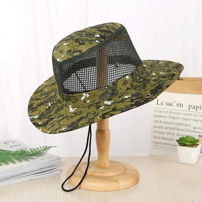 Chapéu de balde respirável para homens, boné de pescador dobrável, sol ao ar livre, bonés de pesca, trekking, praia, vários estilos, verão