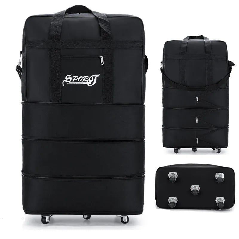 Expandable Wheeled Travel Suitcase