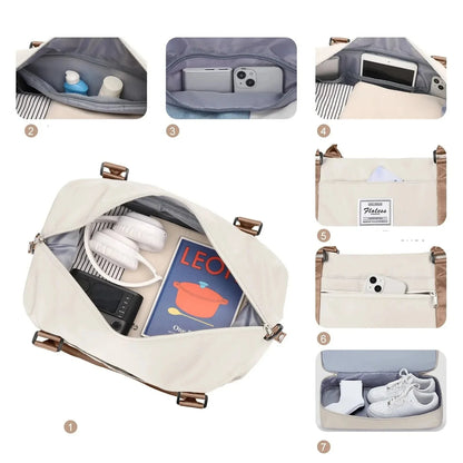 Floless Travel Bag with Shoe Compartment