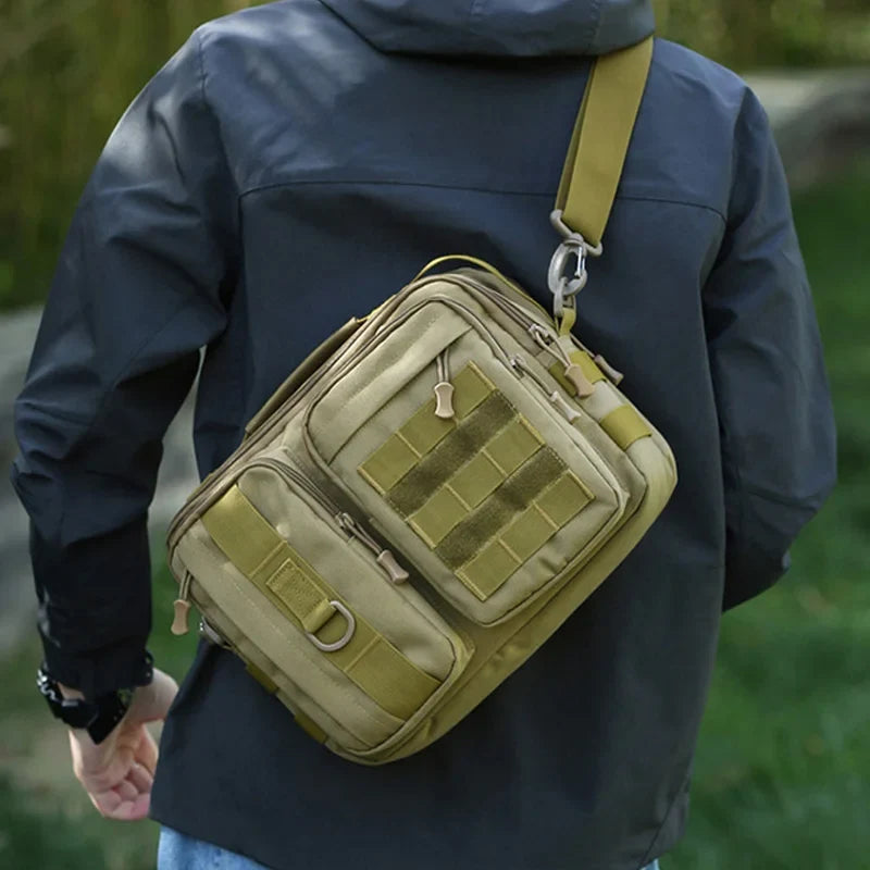 Trekking bolsas táticas bolsa de ombro acampamento para o homem caminhadas viagem escalada pesca estilingue crossbody ao ar livre fim de semana molle saco