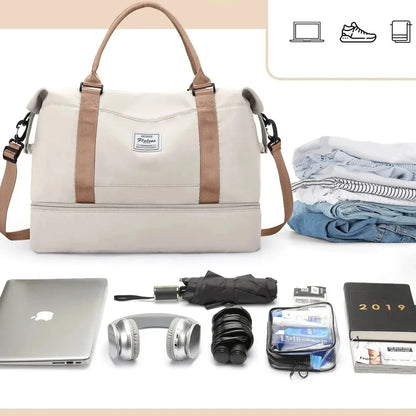 Floless Travel Bag with Shoe Compartment