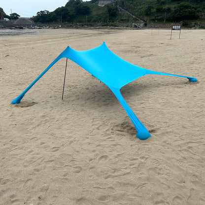 Barraca de praia portátil ao ar livre, abrigo solar, barracas de acampamento, barraca de praia de uma peça, UPF50 +, tenda familiar