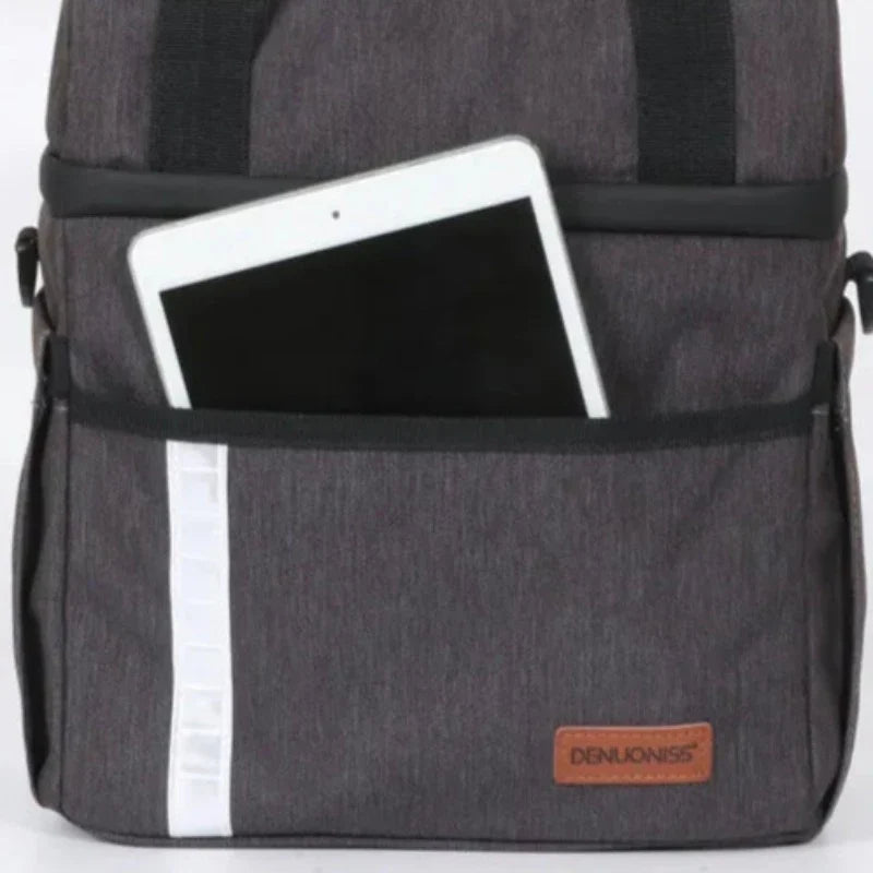 15L Double-Layer Shoulder Thermal Bag