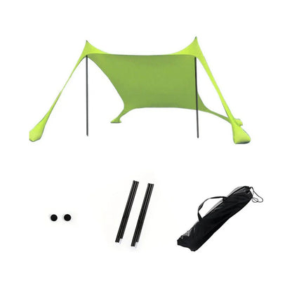 Barraca de praia portátil ao ar livre, abrigo solar, barracas de acampamento, barraca de praia de uma peça, UPF50 +, tenda familiar