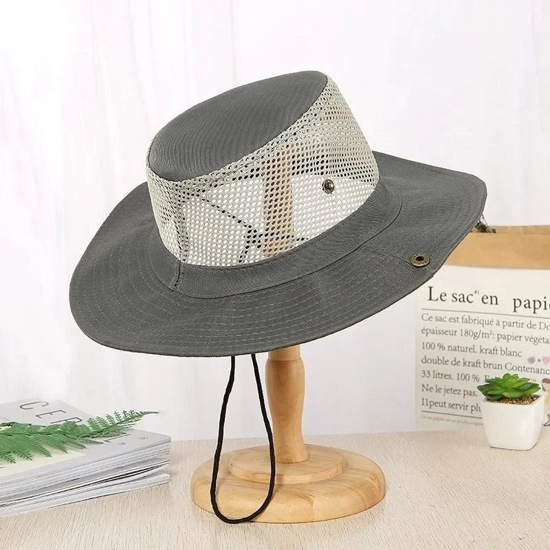 Chapéu de balde respirável para homens, boné de pescador dobrável, sol ao ar livre, bonés de pesca, trekking, praia, vários estilos, verão
