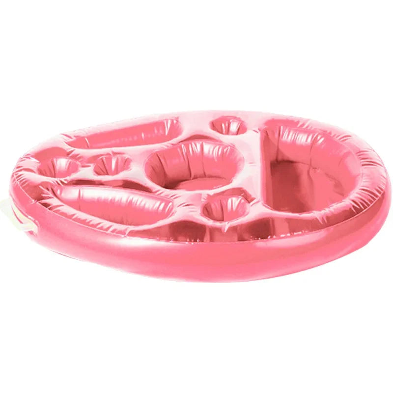 Summer Party Bucket Cup Holder, piscina inflável Float Beer Drink Cooler, bandeja de barra de mesa, acessórios de piscina de praia portátil