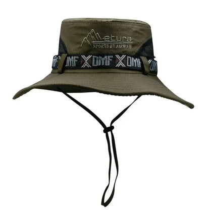 Chapéu de aba larga para homens, proteção UV, chapéu de pescador, boné protetor solar de praia, Panamá, safári, caça, caminhadas, ao ar livre, verão