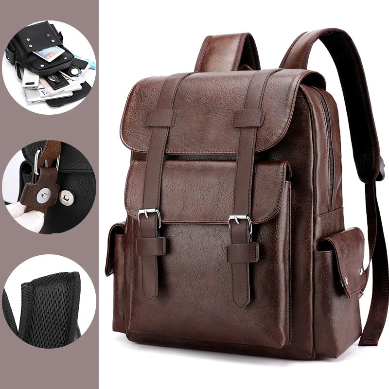 WorkDay Executive Leather Backpack