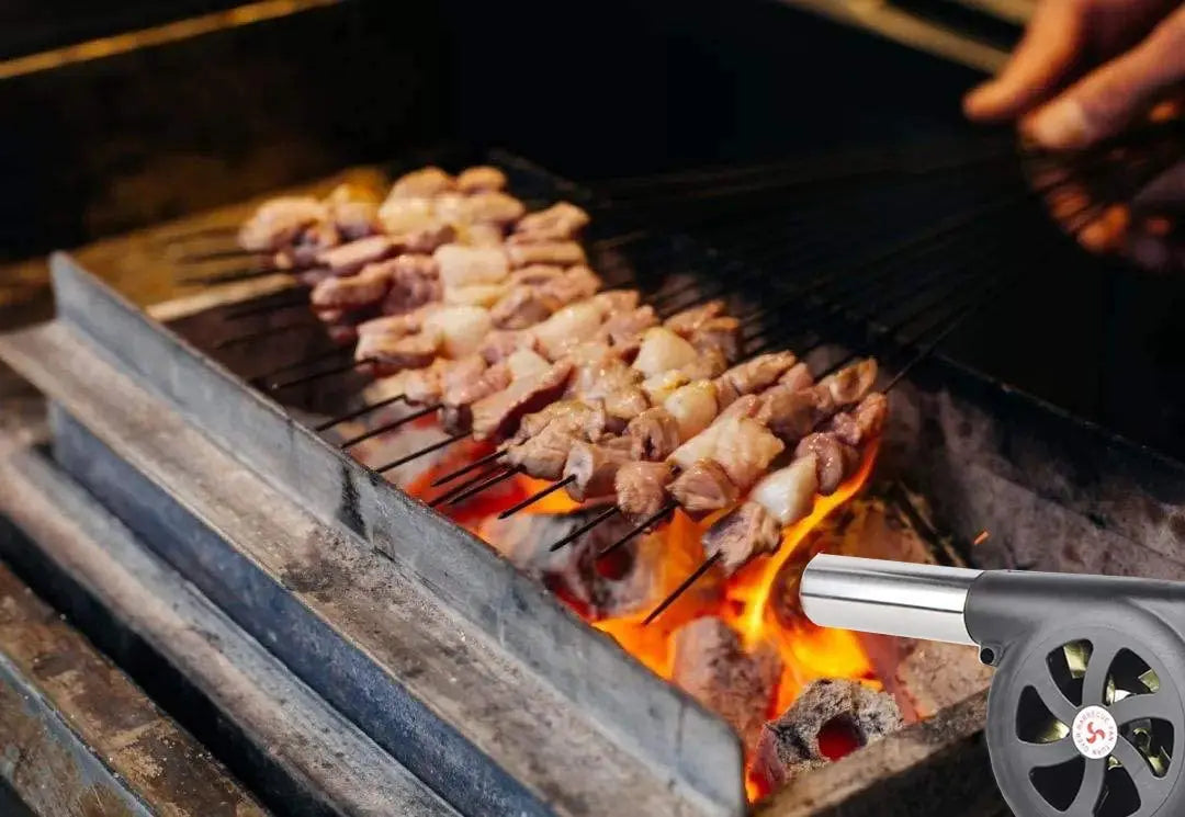 Portátil Outdoor Cooking Churrasco Blower, Hand Crank Fan, Air Blower, Grill Blower, Piquenique, Camping Stove Acessórios, Churrasco Ferramentas