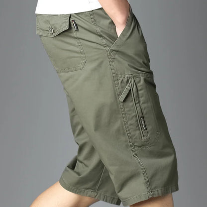 Calção reta de algodão puro masculino, monocromático, solto, de bolso, até o joelho, calça curta com tudo a combinar, casual, moda masculina, verão