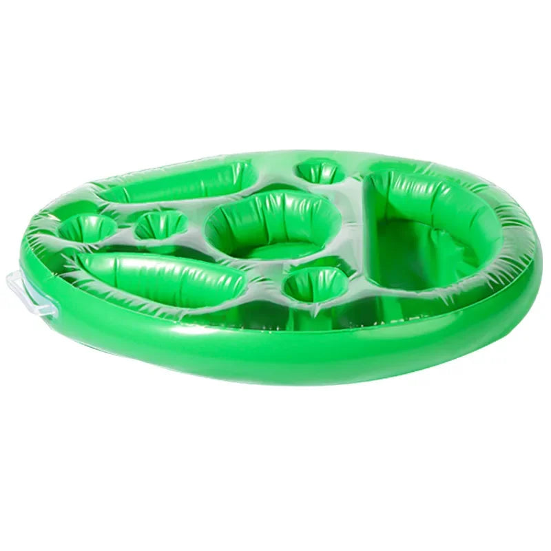 Summer Party Bucket Cup Holder, piscina inflável Float Beer Drink Cooler, bandeja de barra de mesa, acessórios de piscina de praia portátil