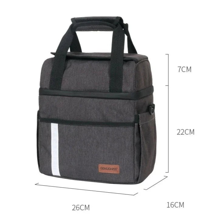 15L Double-Layer Shoulder Thermal Bag