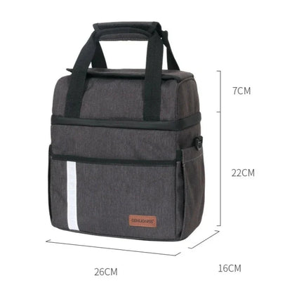 15L Double-Layer Shoulder Thermal Bag