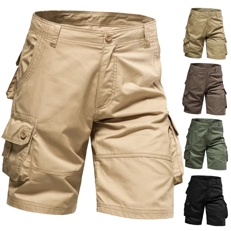 Shorts masculinos transfronteiriços ao ar livre solto-ajuste puro algodão calças casuais na moda verão fino moletom masculino